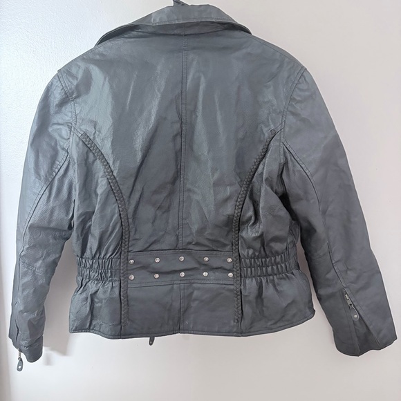 USA Bikers Dream Apparel Black Leather Jacket - Picture 7 of 13
